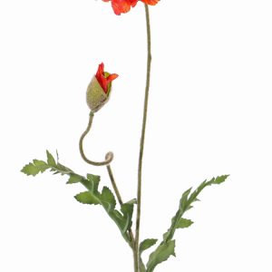 Papaver kunstbloem in rood