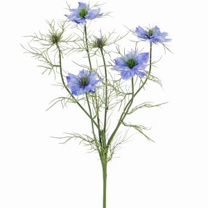 Nigella blauwe veld kunstbloem