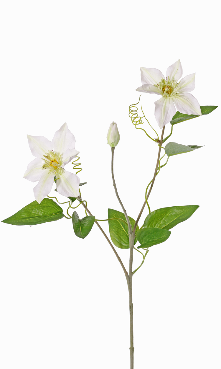 Clematis witte kunstbloem