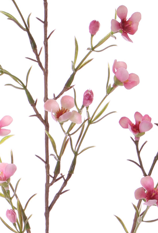 Luxe roze waxbloem kunstbloem - Afbeelding 2