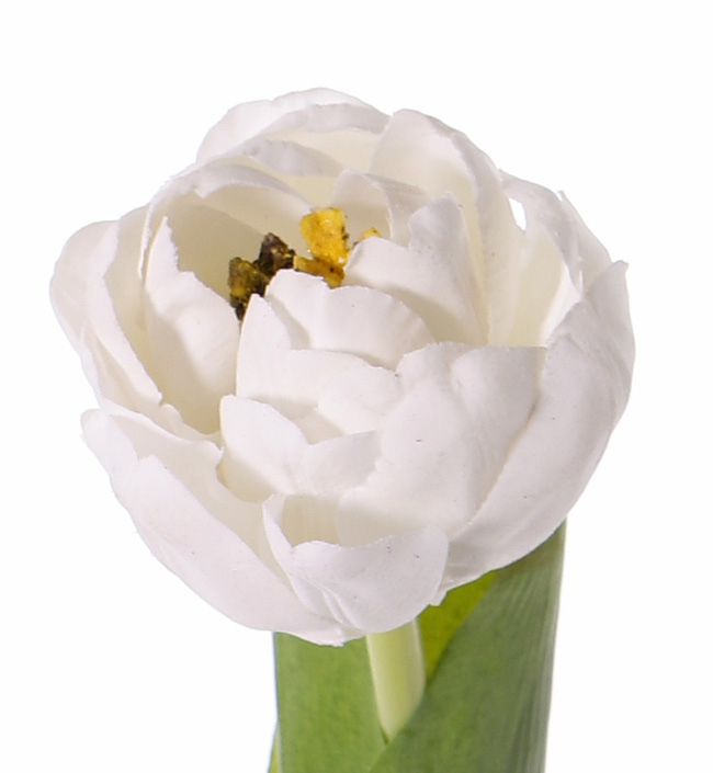 Niet van echt te onderscheiden witte kunsttulp - Afbeelding 2