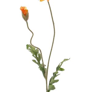Papaver kunstbloem in oranje