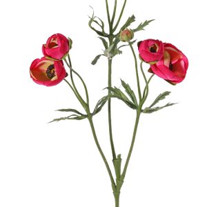 Ranonkel kunstbloem in rood geel
