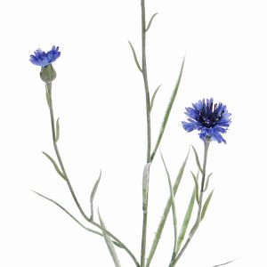 Korenbloem kunstbloem in blauw.