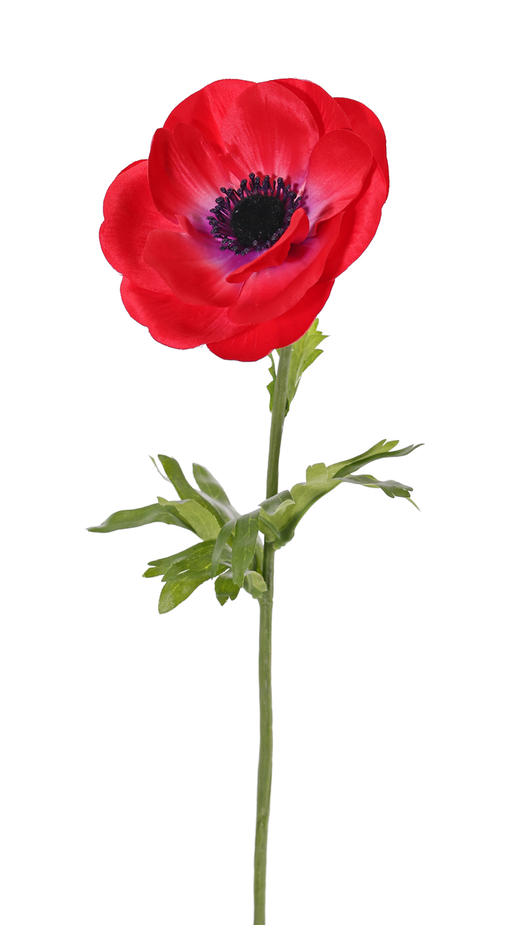 Rode anemoon kunstbloem