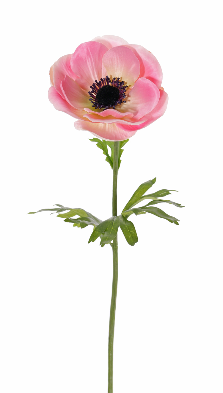 Roze anemoon kunstbloem