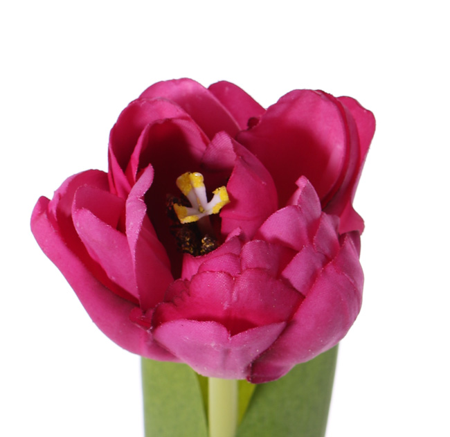 Hard roze kunsttulp real touch - Afbeelding 2