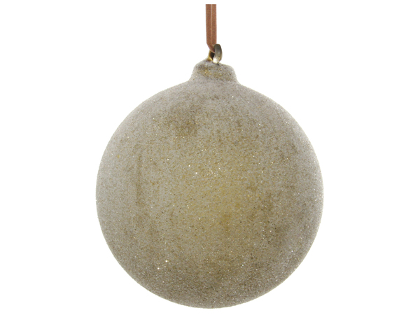 Kerstbal groen met glinster