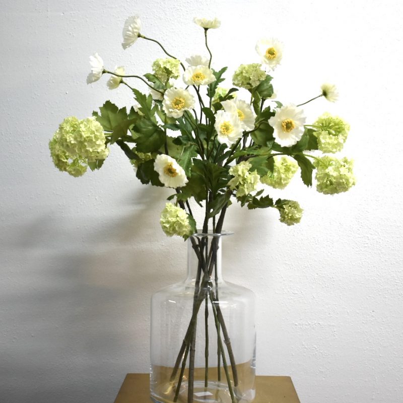 Wit zijdebloemen boeket