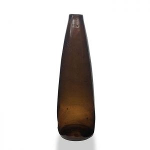 Handgemaakte Maison Zoe olijf kleurige vaas gerecycled glas