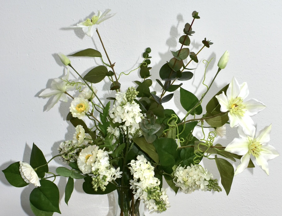 Luxe wit kunstbloemen boeket