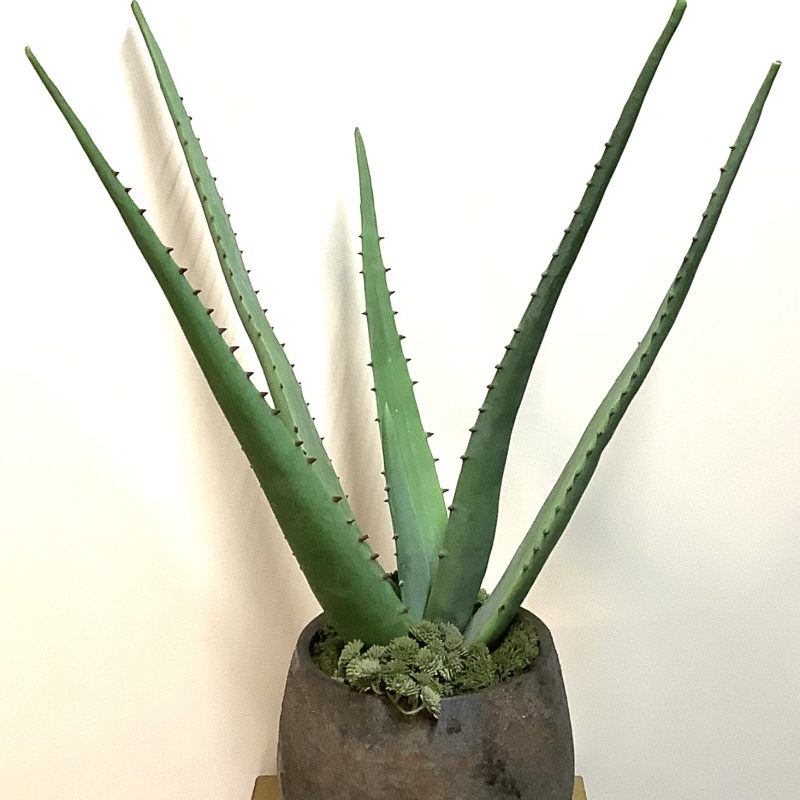 Grote Aloë Vera kunstplant in ceramiek pot
