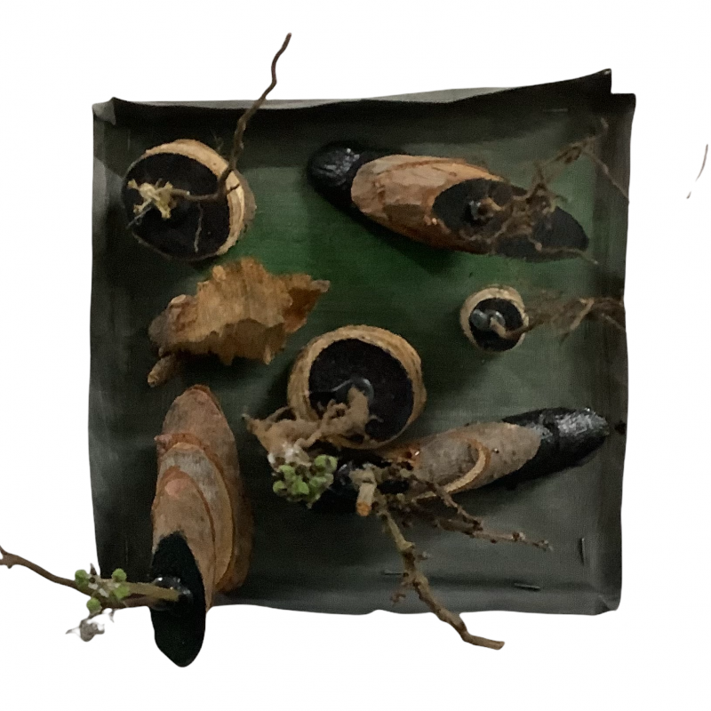 Wandobject 1 natuurlijke materialen