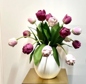 Roze Kunstboeket Real Touch Tulp