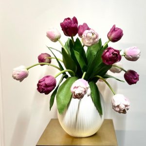 Roze Kunstboeket Real Touch Tulp