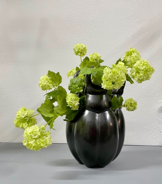 Kevervaas mat zwart L met viburnum