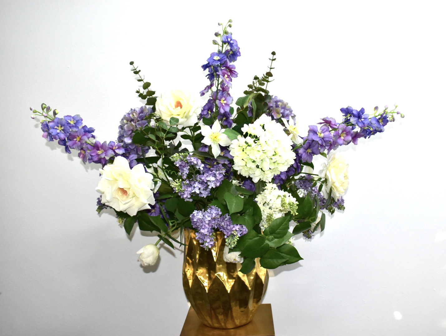 Ridderspoor hortensia sering witte roos