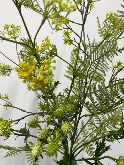 Groen distel kunstboeket