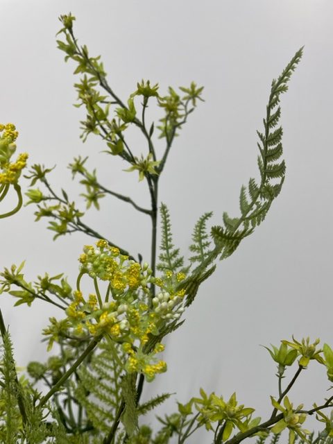 Groen distel kunstboeket